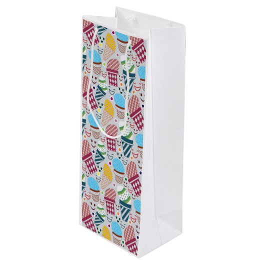 Happy Easter Wijn Cadeautas (Voorkant Gekanteld)