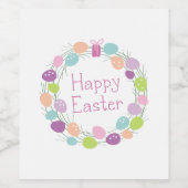 Happy Easter Wijn Etiket (Enkel label)