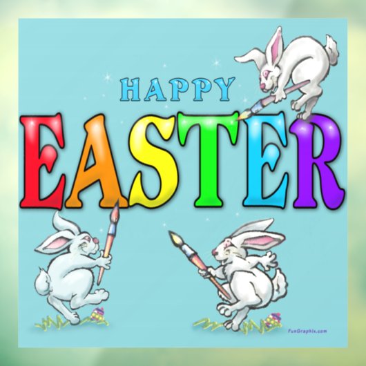 Happy Easter Window Cling Raamsticker (Vel 3)
