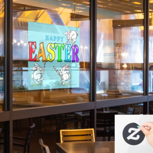 Happy Easter Window Cling Raamsticker (Restaurant Raam)
