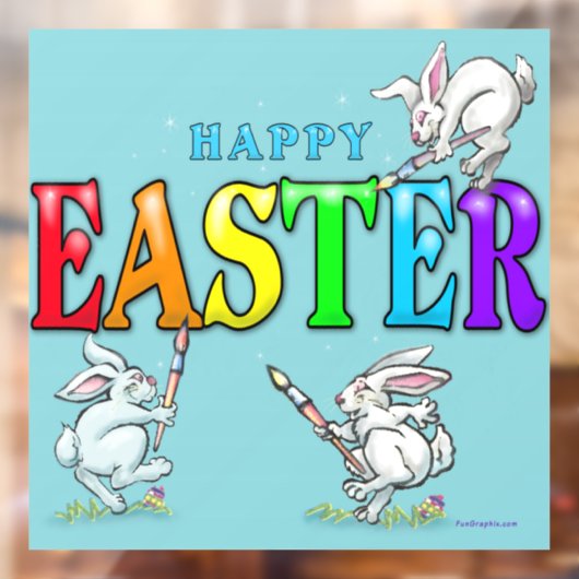 Happy Easter Window Cling Raamsticker (Vel 2)