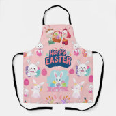 Happy Easter Wishes - Pattern Funny Bunny Easter Schort (Voorkant)