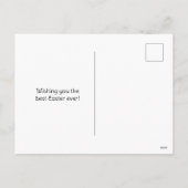 Happy Easter with Dog in Easter Basket Postcard Feestdagenkaart (Achterkant)