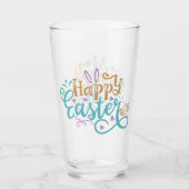 Happy Easter-woordkunst Glas (Voorkant)