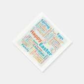 Happy Easter Word Cloud Letters with Eggs Servet (Hoek)