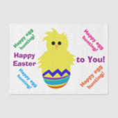 Happy Easter Yellow Chick Tissuepapier (Voorkant)