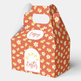 Happy Easter. Yellow Daffodils Spring Modern. Bedankdoosjes