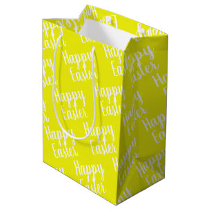 Happy Easter Yellow Medium Cadeauzakje