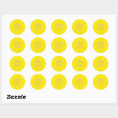 Happy Easter yellow sun aangepaste script vrolijk Ronde Sticker (Vel)