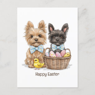 Happy Easter Yorkshire Terriër honden Briefkaart