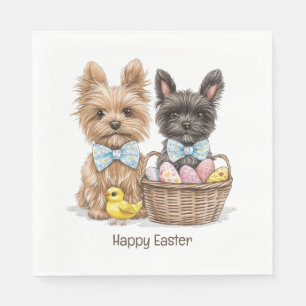 Happy Easter Yorkshire Terriër honden Servet