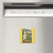 Happy Eastertide  Paasbunny en kinderen Magneet (Insitu (Vaatwasser))