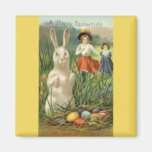 Happy Eastertide  Paasbunny en kinderen Magneet