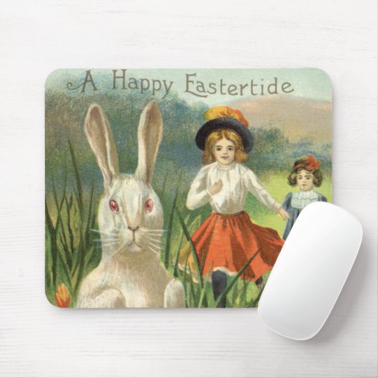 Happy Eastertide  Paasbunny en kinderen Muismat (Met muis)