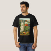 Happy Eastertide Paasbunny en kinderen T-shirt (Voorkant volledig)