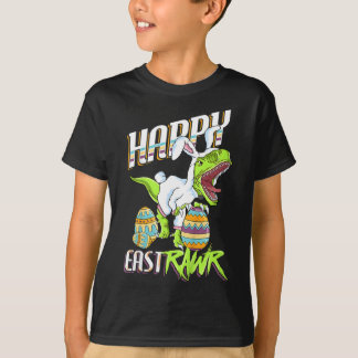 Happy Eastrawr Cute Trex Dinosaur Easter Bunny Egg T-shirt
