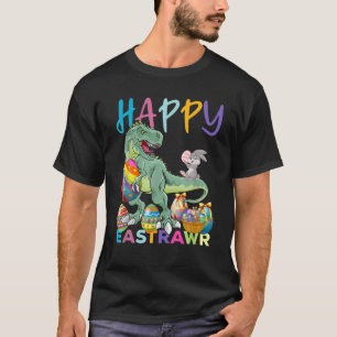 Happy Eastrawr Cute Trex Dinosaur Easter Bunny Egg T-shirt