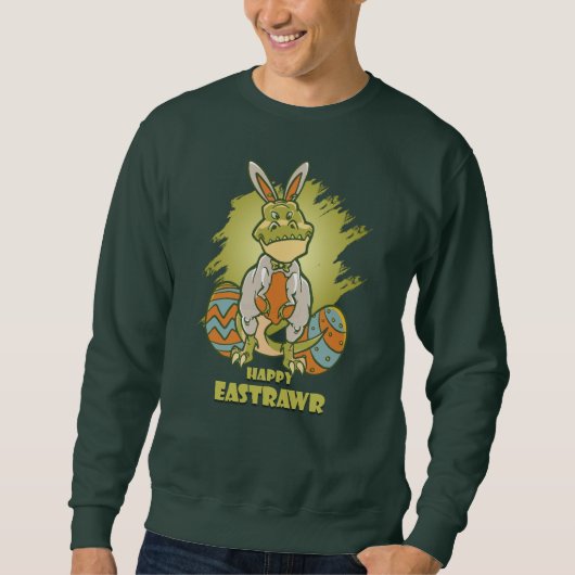 Happy Eastrawr | Mannen Sweatshirt (Voorkant)