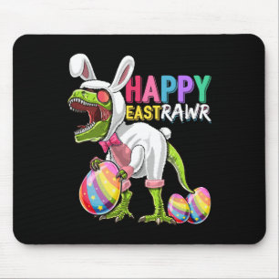 Happy Eastrawr T Rex Dinosaur Easter Bunny Egg Cos Muismat