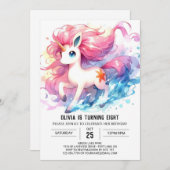 Happy Editable Horse Verjaardag Kaart (Voorkant / Achterkant)