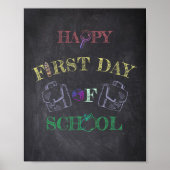 Happy eerste dag van de school Poster Gift voor ki (Voorkant)