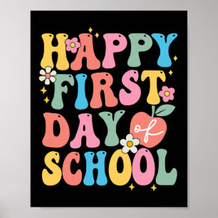 Happy eerste dag van schoolleraren Kinder terug na Poster
