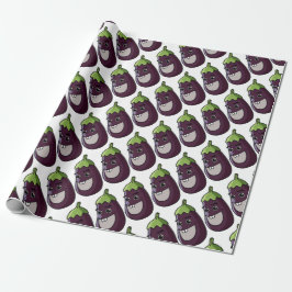 Happy Eggplant Cadeaupapier