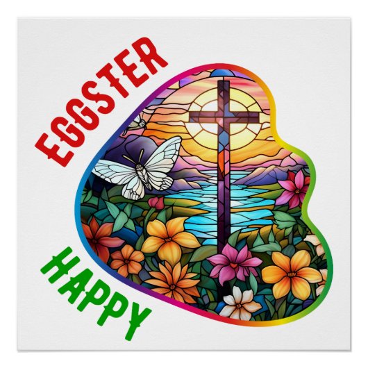 Happy Eggster - Vector Perfect Poster (Voorkant)