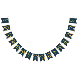 Happy Eid 2023 Navy Modern Eid Decoration Banner