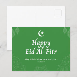 Happy Eid Al Fitr Mubarak Islamitische Briefkaarte Briefkaart