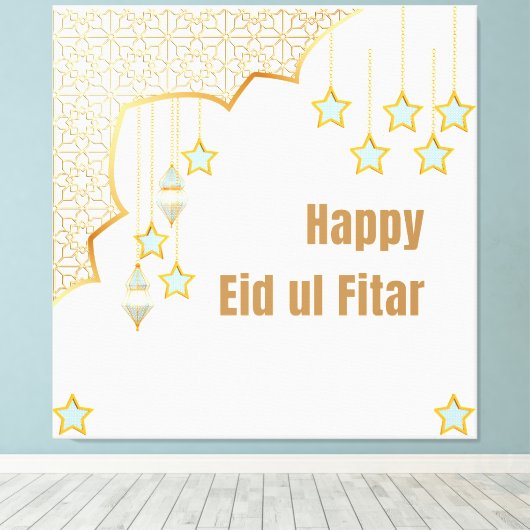 Happy Eid Canvas Afdruk (Insitu (Houten vloer))