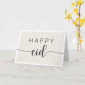 Happy Eid Modern Eenvoudig Script Moslim Vakantie Kaart (Gele Bloem)