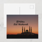 Happy Eid Mubarak Briefkaart (Voorkant / Achterkant)