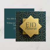 Happy Eid Mubarak Islamic Geometric Pattern Feestdagenkaart (Voorkant / Achterkant)