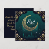 Happy Eid Mubarak-moskee Feestdagenkaart (Voorkant / Achterkant)
