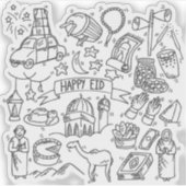 Happy Eid Sticker (Voorkant)