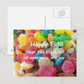 Happy Eid Sweets Postcard Briefkaart (Voorkant / Achterkant)