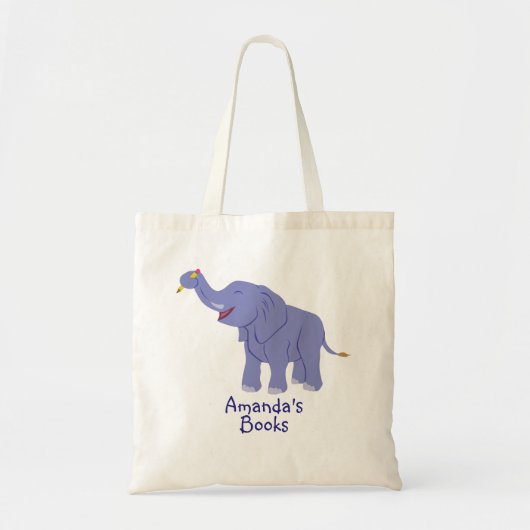 Happy Elephant (Personalize) Tote Bag (Voorkant)