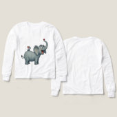 Happy Elephant & Petite Souris - T-Shirt Enfants m (Motif Recto et Verso)