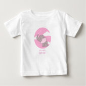 "Happy Elephant" Schattigee Roze Hemel Kinder Illu (Voorkant)