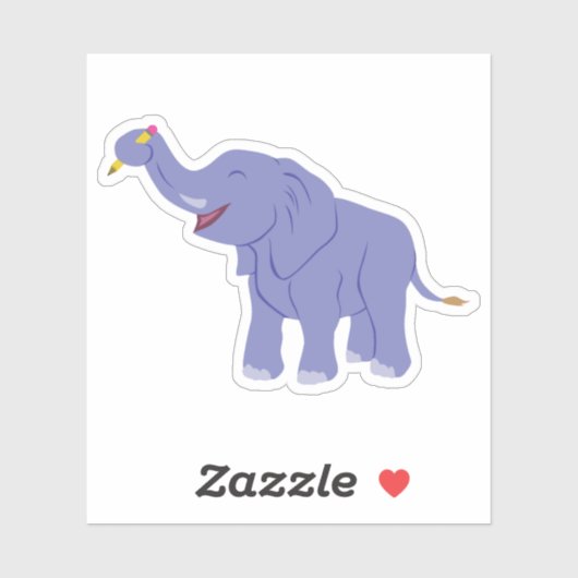 Happy Elephant Sticker (Vel)