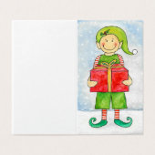 Happy Elf Christmas Kaarten (Buitenkant ongevouwen)