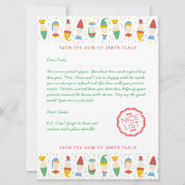 Happy Elf Holiday Letter van Santa Feestdagenkaart