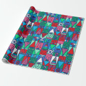 Happy Elves Gift Wrap Cadeaupapier (Uitgerold)