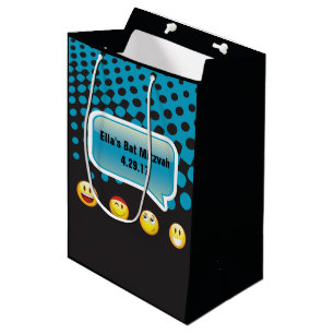 HAPPY EMOJI Bar Bat Mitswa Gift Bag Medium Cadeauzakje