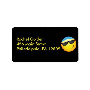 HAPPY EMOJI Bar Bat Mitzvah Uitnodigingslabel Etiket