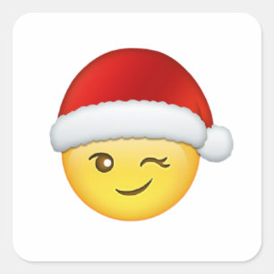 happy Emoji kerst sticker
