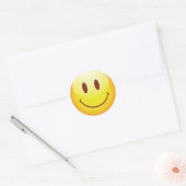 Happy Emoticon Ronde Sticker (Envelop)
