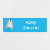 Happy Emperor pinguïn chick cartoon gepersonalisee Labels (Design 2)