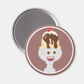 Happy en Cute Sundae Pal Magneet (Voorkant / Achterkant)